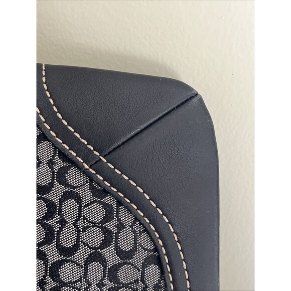 EUC Coach Crossbody C Logo Swingpack Black Signature Monogram Purse - Picture 10 of 14